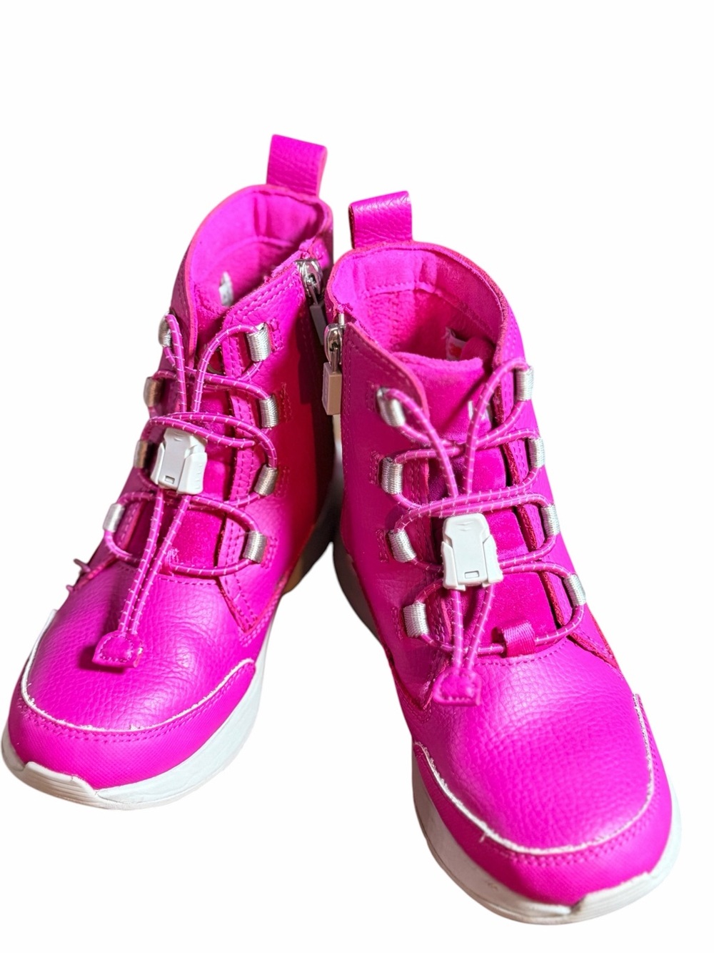 UGG Kids Bright Pink Lace-Tab Winter Boot - Picture 2 of 6
